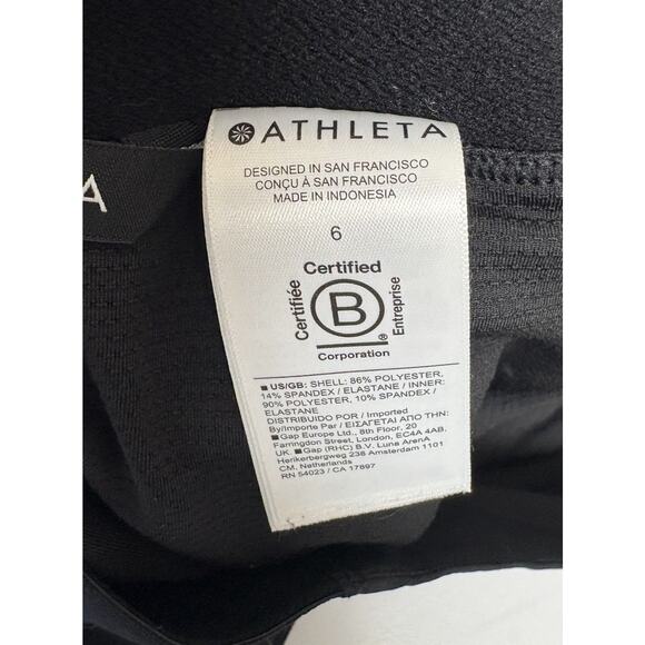 Athleta Black Active Skort Built-In Shorts Women’s Size 6 - Picture 7 of 8